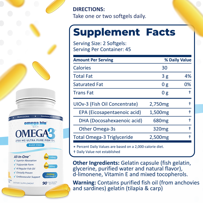 Omega3 Fish Oil 2750mg