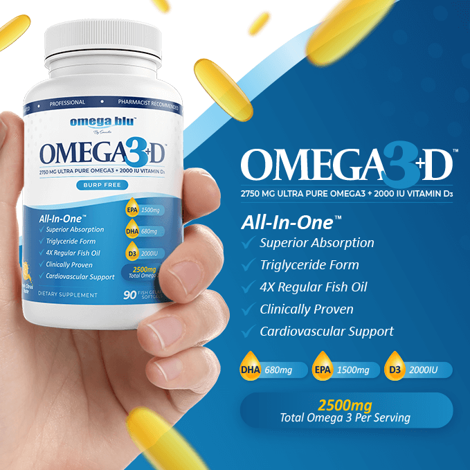 Omega3 Fish Oil 2750 Mg with Vit D