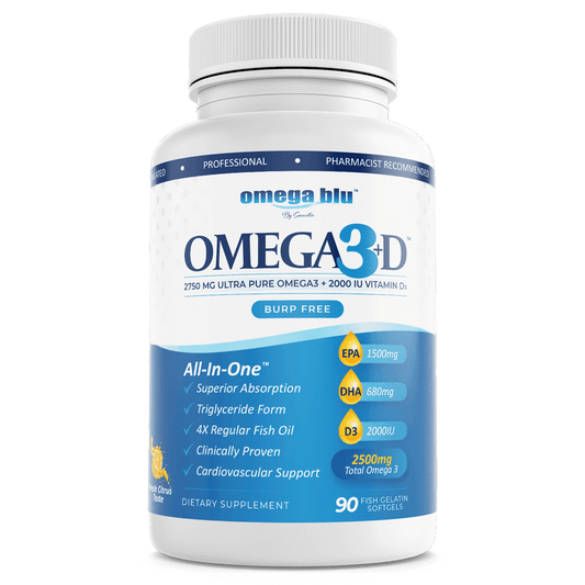 Omega3 Fish Oil 2750mg with Vitamin D3 60ct