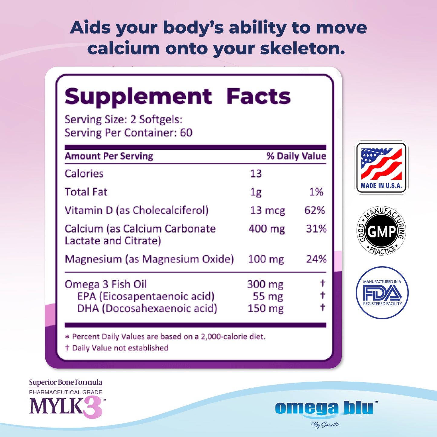 Mylk3- Superior Bone Formula With Omega-3